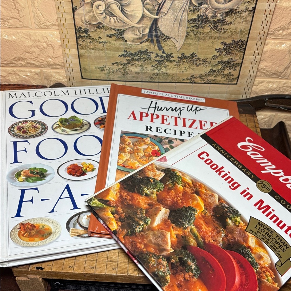Good Food Fast,  Cambell’s Cooking in Minutes, Hurry-Up Appetizer Cookbooks